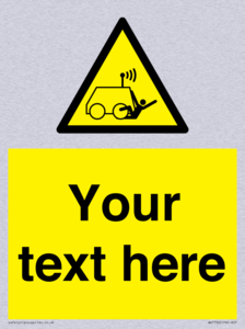 Custom warning run over by operator controlled machine